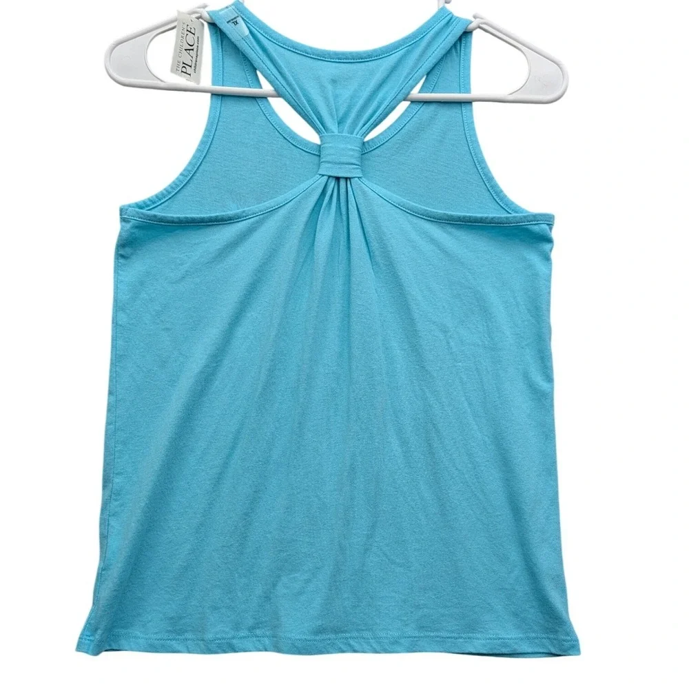 The Children's Place Tank Top Girls XL Blue Cotton Butterfly Graphic Racerback